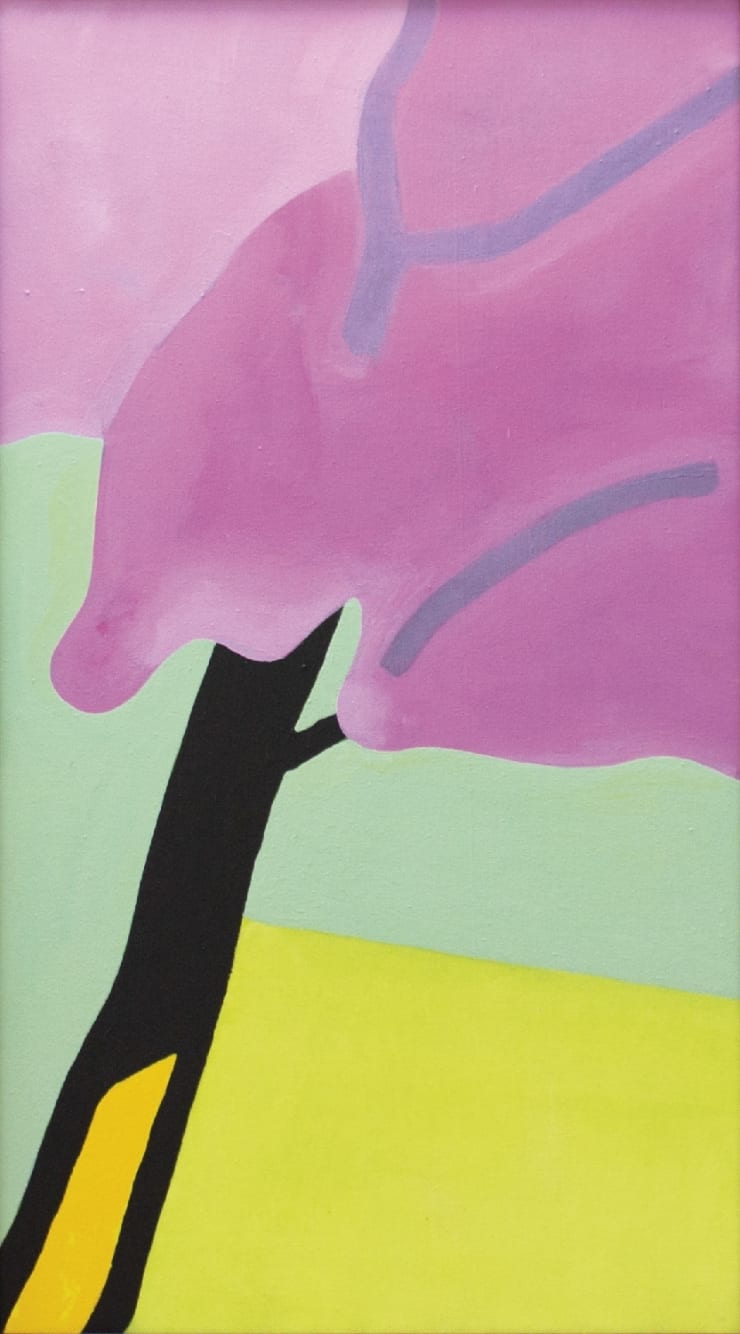 Derrick Greaves Blossom VII, 2020 Acrylic on Canvas 106.7 x 61 cms 42 1/16 x 24 1/16 ins