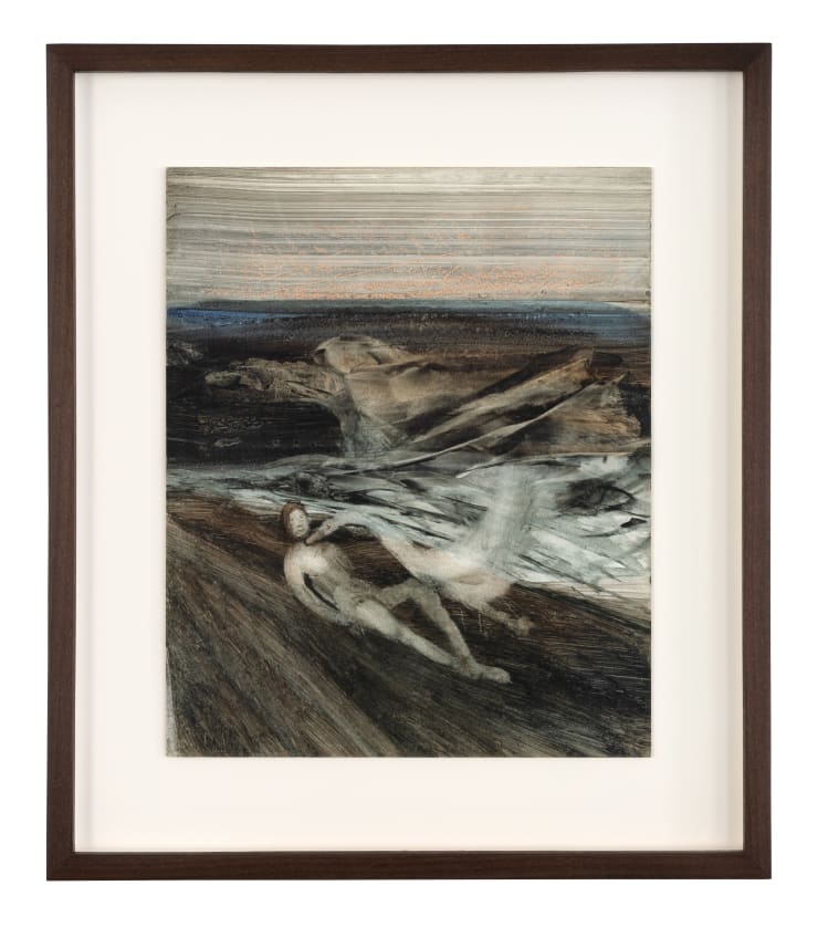 Sidney Nolan Untitled XIII, 1959 Dye on kaolin-primed paper 30.5cm x 25.5cm