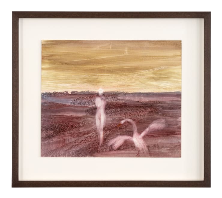 Sidney Nolan Untitled XI, 1959 Dye on kaolin-primed paper 25.5cm x 30.5cm