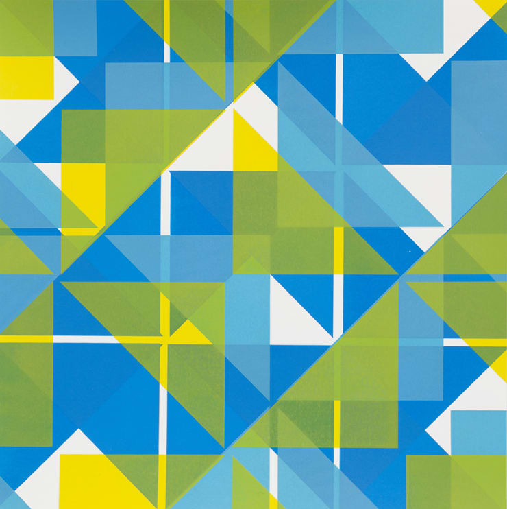 Fiona Grady, Triangulations (blue), 2018