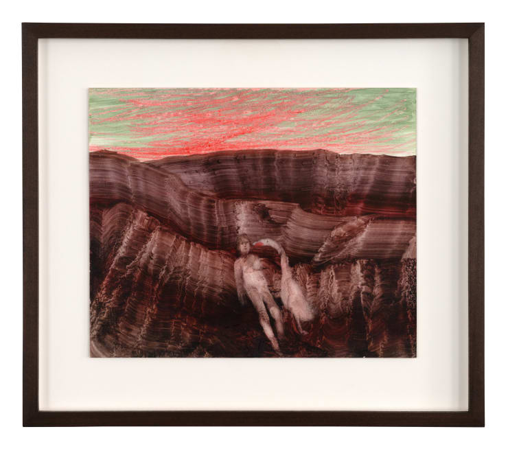 Sidney Nolan Untitled III, 1959 Dye on kaolin-primed paper 25.5cm x 30.5cm