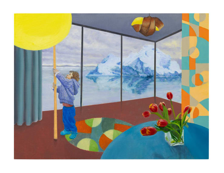 Benjamin Deakin Emigrés II, 2025 Oil on panel 30cm x 40cm