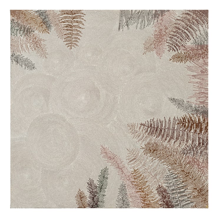 Konstantina Ngara III, 2025 Ochre on linen 91cm x 90cm