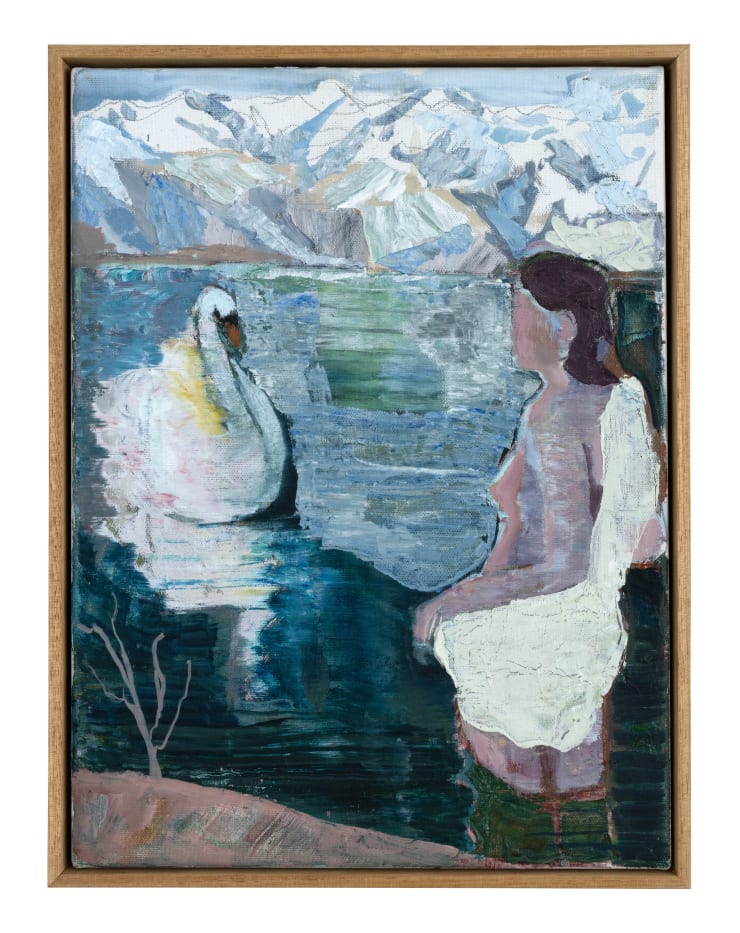 Daniel MacCarthy Untitled (Leda and swan), 2025 Oil on canvas 40cm x 30cm
