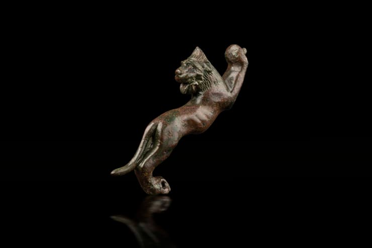 Etruscan, An Etruscan bronze lion handle, early 5th century BC