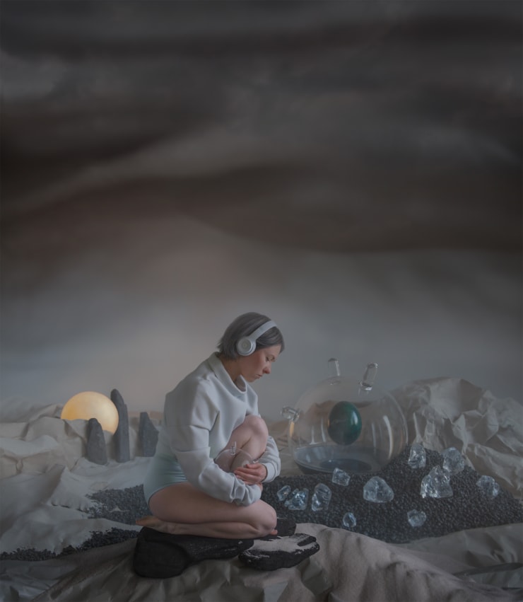 Katerina Belkina Roadside Picnic, 2022 Photography, Digital Painting 60 x 52 cm, 23 5/8 x 20 1/2 inch Edition of 7 plus 2 artist's proofs Series: For all mankind artist label and signature on verso