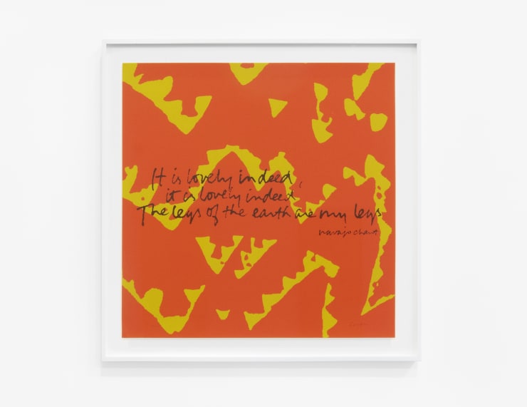 the legs of the earth are my legs — shell writing #5, 1976