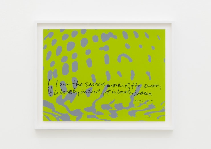 i am the sacred words of the earth — shell writing #3, 1976