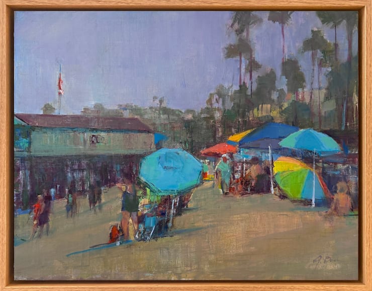 Joli Beal, Umbrellas at the Pier, 2024