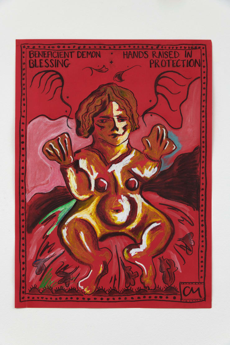 Christabel MacGreevy, Beneficient Demon; Hands Raised in Blessing and Protection, 2018