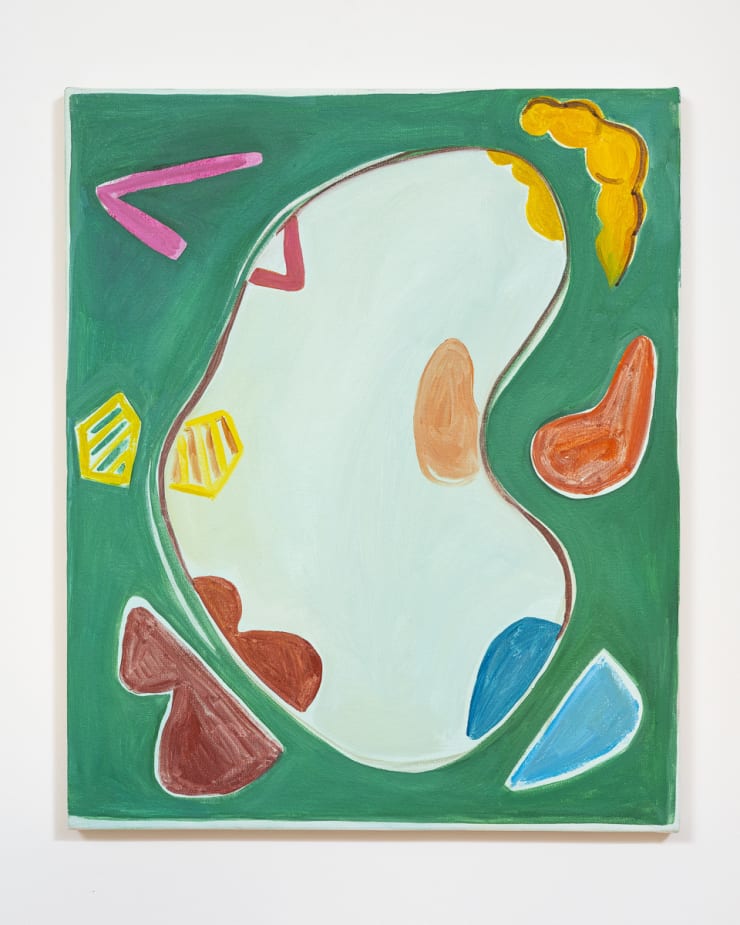 Tiago Mestre, Lake with small figures, 2021