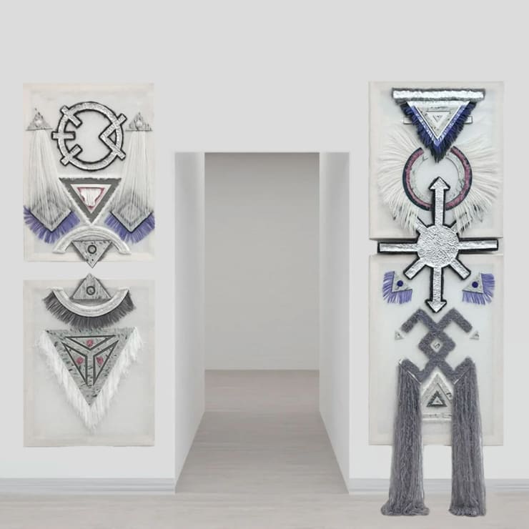 Earth Totems, Textile Wall Hangings, Saatchi Gallery