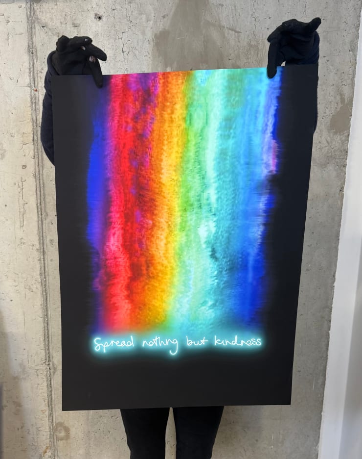 .SPREAD NOTHING BUT KINDNESS - 74 x 56cm Test AP