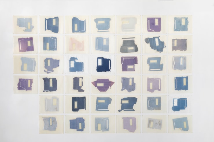 Pierre Buraglio, 40 enveloppes administratives usagées, 1978