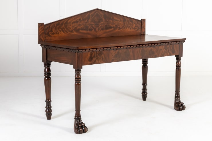 19th Century English Regency Mahogany Serving Table