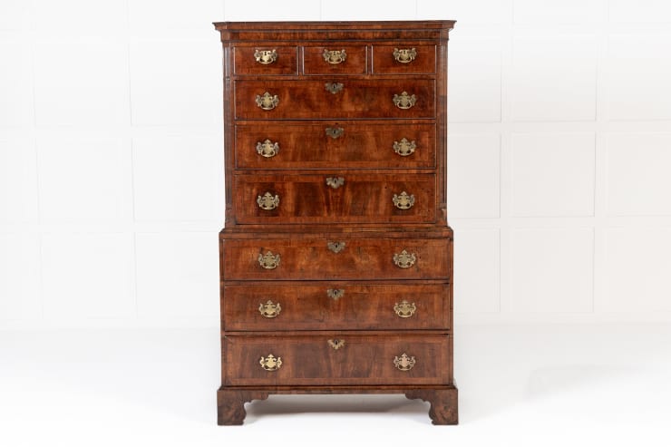 18th Century English Walnut Chest on Chest