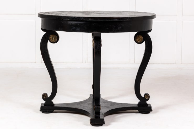 Early 19th Century Italian Ebonised Centre Table