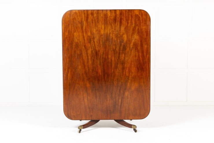 Large Scale 19th Century English Regency Mahogany Tilt Top Table