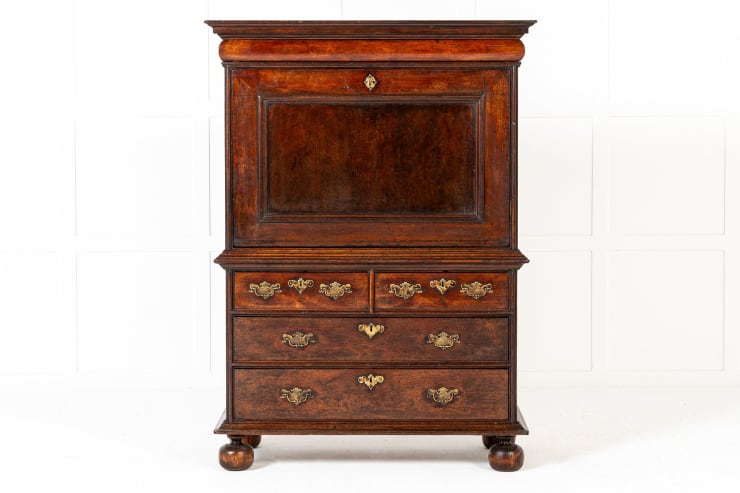 17th Century English William and Mary Period Walnut Escritoire