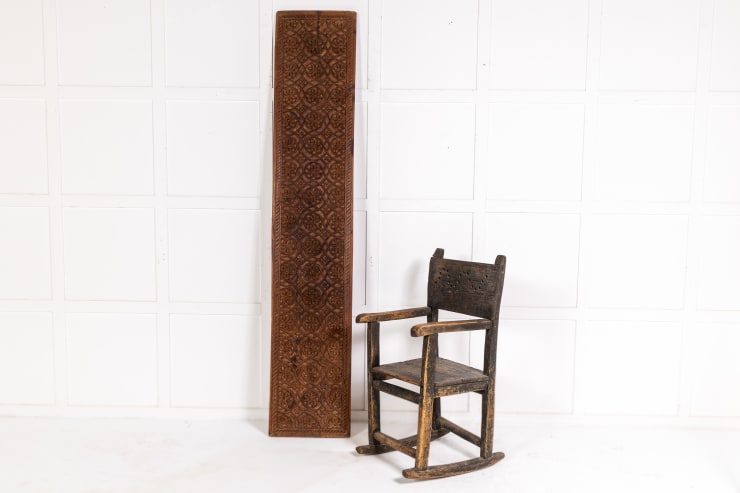 Large 19th Century Syrian Carved Hardwood Panel