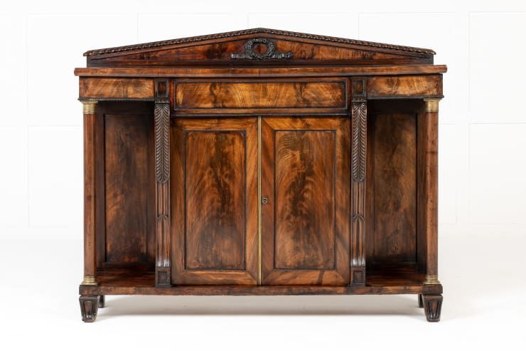 19th Century English Regency Mahogany Side Cabinet