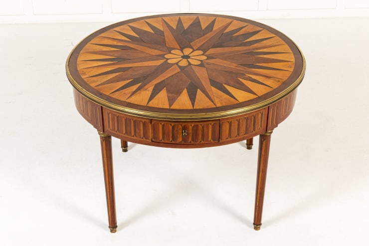 19th Century French Specimen Wood Inlaid Centre Table