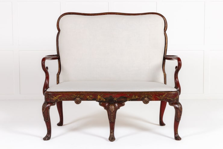 1930s Decorative English Japanned Settee