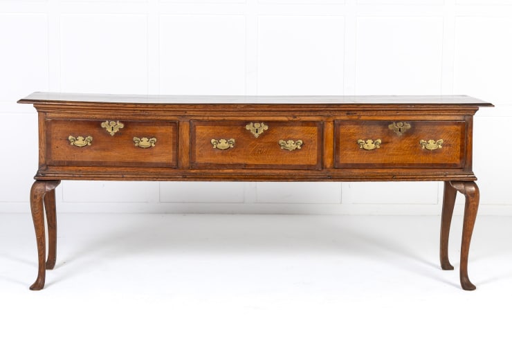 18th Century George III English Oak Dresser Base