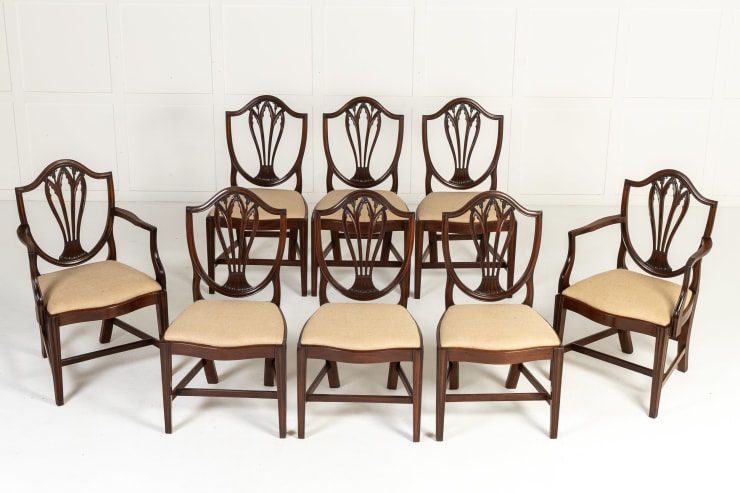 Set of Eight 19th Century Mahogany Dining Chairs