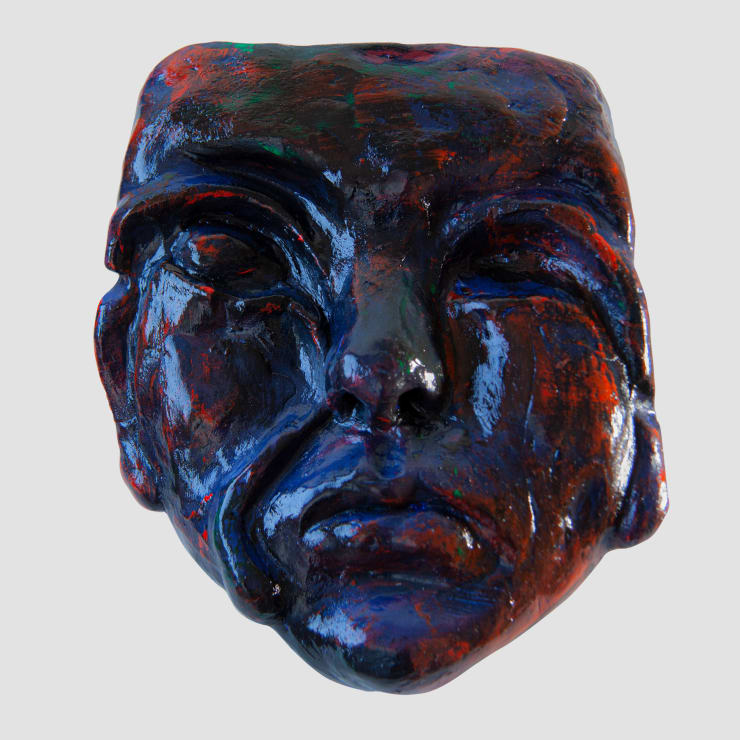 Théo Viardin Tombstone, 2022 Clay, acrylic paint, gloss varnish 20 x 18 x 5 cm 7 7/8 x 7 1/8 x 2 in