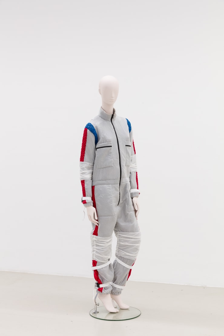 George Henry Longly The Liberator, 2016 Neoprene garment made in collaboration with James Long (Provenance: We All Love Your Life, Red Bull Studios NY 2016) 23 x 76 x 140 cm 9 1/8 x 29 7/8 x 55 1/8 in
