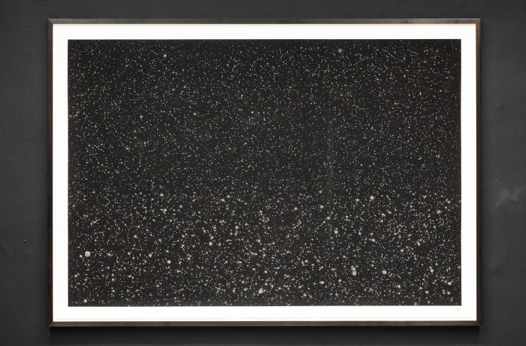 Maximilian Prüfer Rainpicture 17.05.22, 2022 Front Meteorite stain; American walnut; archival board; hardboard; Artglas 3mm UV 92% 140 x 200 cm 55 1/8 x 78 3/4 in