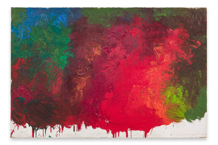 Hermann Nitsch Schüttbild, 2000 Acryl auf Jute 190 x 285 cm 74 3/4 x 112 1/4 in
