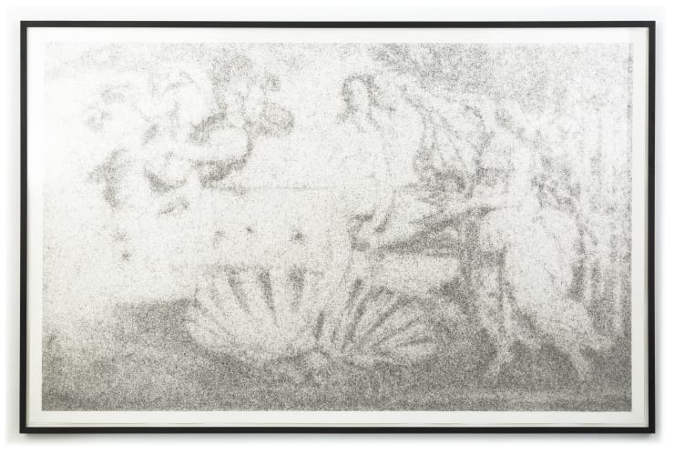 Maximilian Prüfer La nascita di Venere, 2019 Fly-Behavior Hadern-Paper 180 x 290 cm 70 7/8 x 114 1/8 in