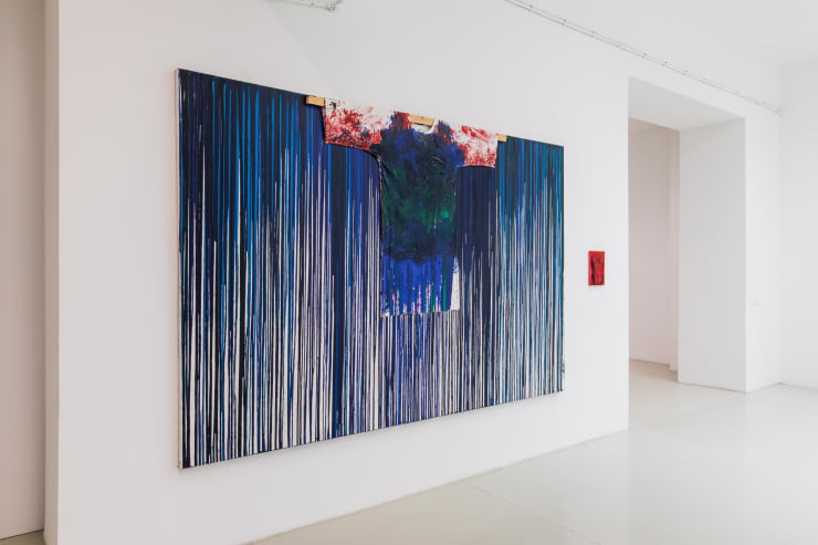 Cursed Images curated by Ed Fornieles Installation View: Hermann Nitsch, Issy Wood, 2019