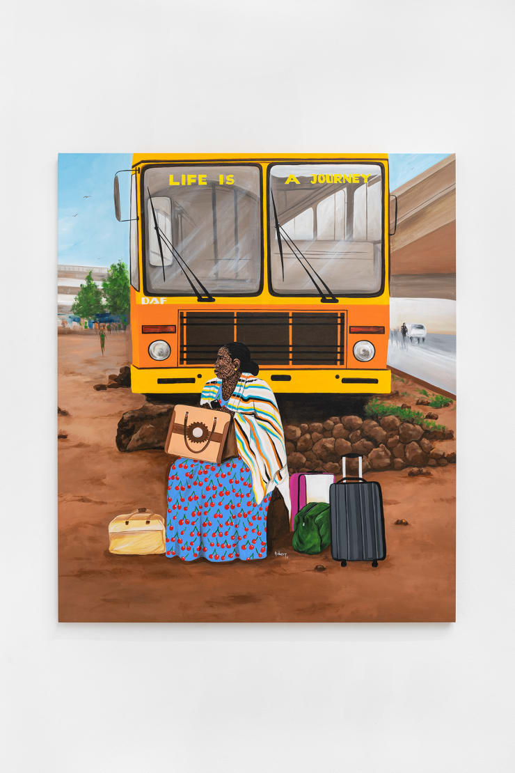 Hamid Nii Nortey Life is Journey, 2021 Acrylic on Canvas 132 x 112 cm 52 x 44 1/8 in