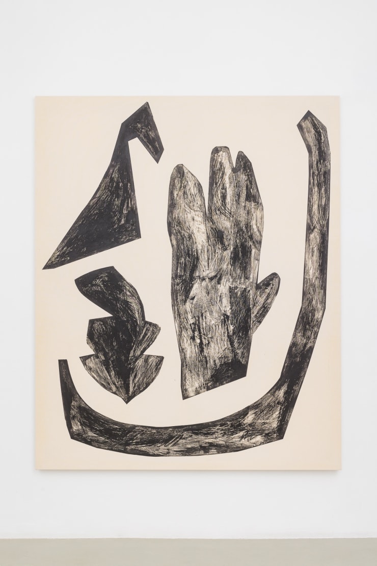 Frauke Dannert Graphit Paintings (M03/23) , 2023 Graphitpigment und Dispersion auf Baumwollgewebe 220 x 180 cm 86 5/8 x 70 7/8 in