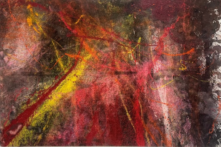 Hermann Nitsch Schüttbild, 2021 Acrylic on jute 200 x 300 cm 78 3/4 x 118 1/8 in