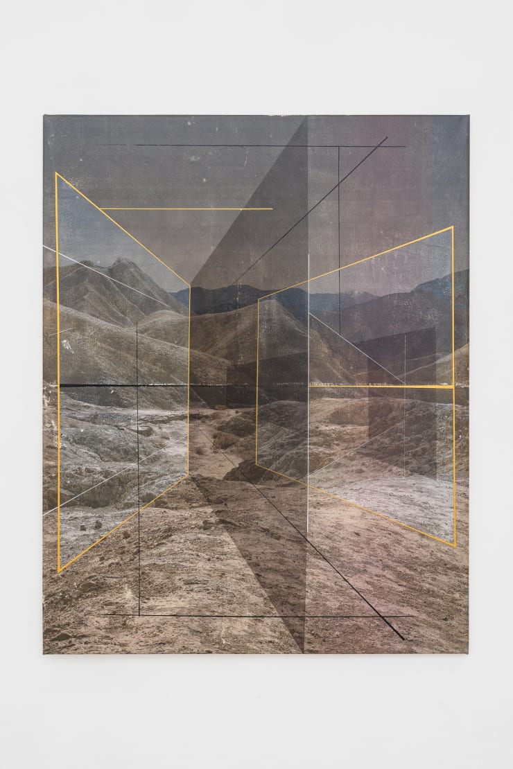 Rodrigo Valenzuela New Land C002, 2025 signed at the back Acrylic and Toner on Canvas 152 x 120 cm 59 7/8 x 47 1/4 in