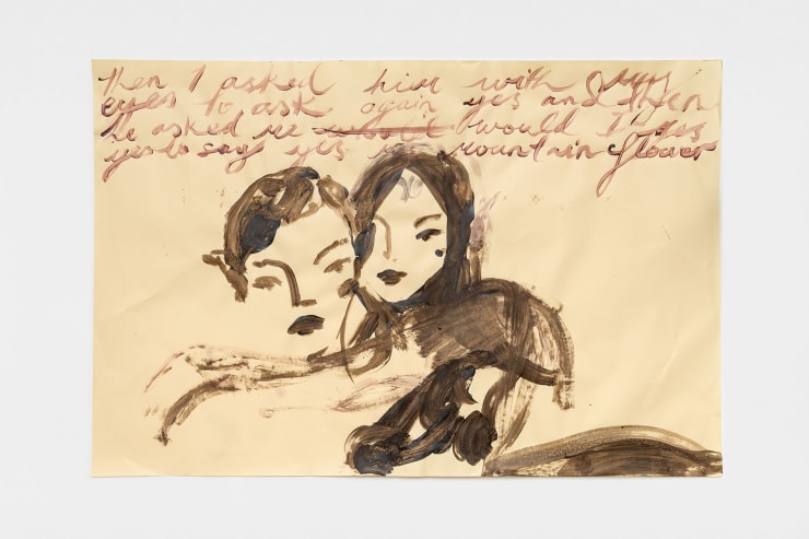 Faye Wei Wei Then I asked him with my eyes to ask again, 2022 63,5 x 96 cm 24 3/4 x 37 3/4 in