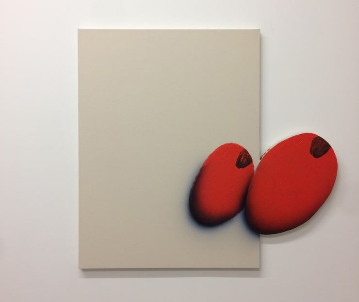 James English Leary Entrance (Googlie Eyes) , 2016 Acrylic on shaped canvas 119.4 x 119.4 cm 47 x 47 in