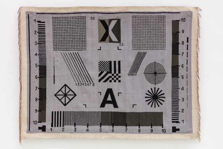 G.T. Pellizzi No Signal (Test Pattern Tapestry 3), 2018 Sheep wool and natural dye 120 x 164 cm 47 1/4 x 64 5/8 in