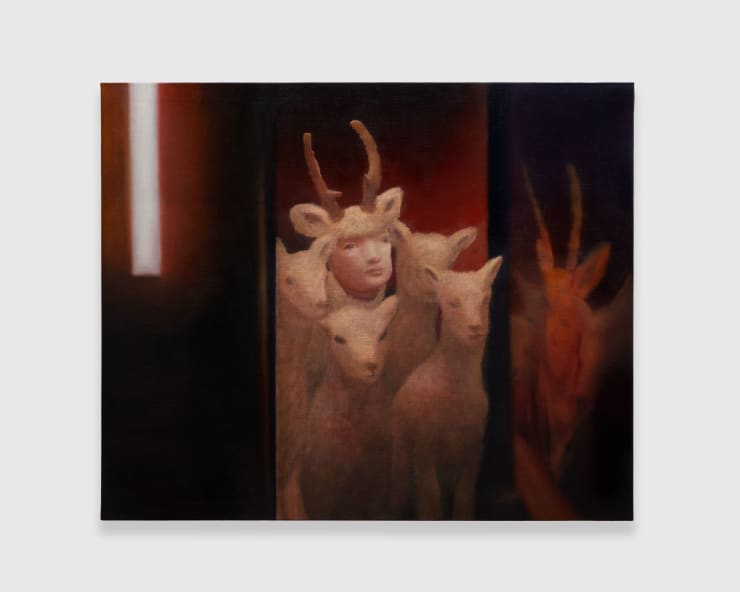 Marc Henry The Elevator (Dream Sequence), 2024 oil on linen 140 x 170 cm. 55 1/8 x 66 7/8 in.