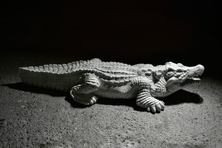 Irena Posner Crocodile 'Venus', 2023 Statuario marble 150 x 52 x 28 cm