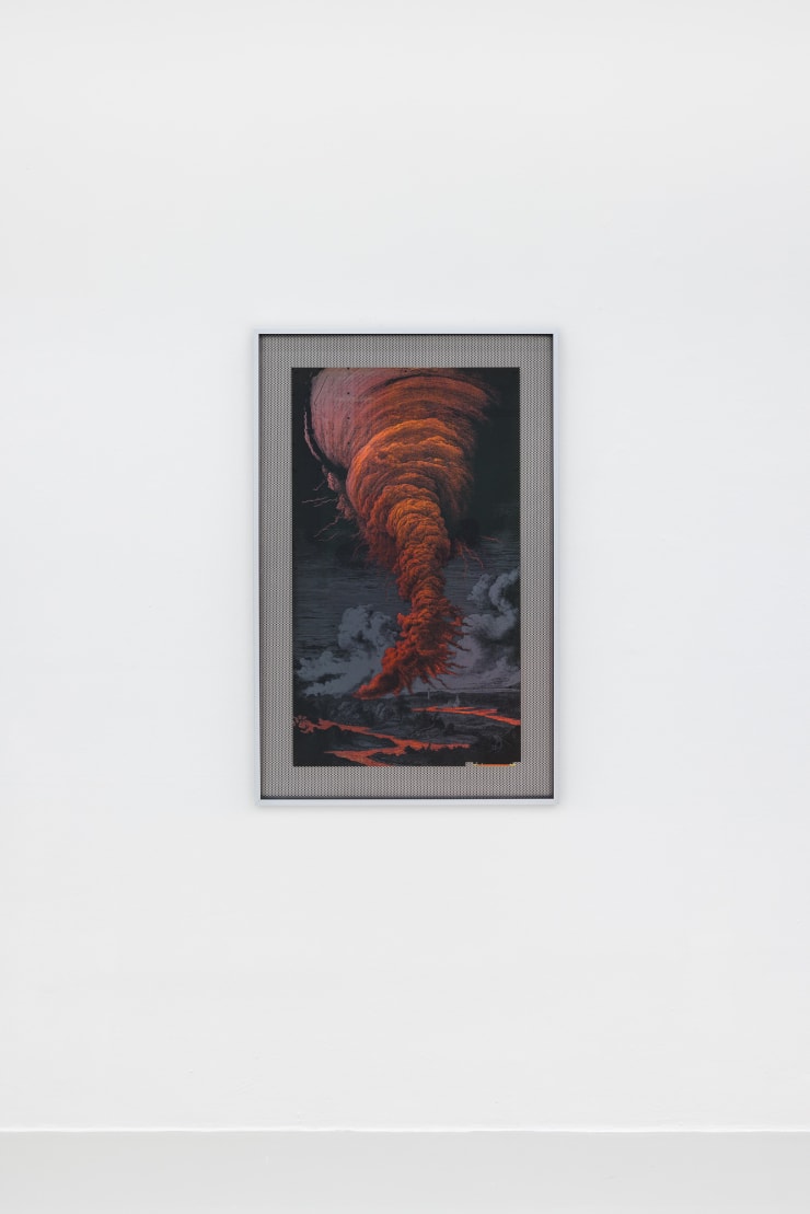 Andreas Greiner Blowin’ In The Wind, 2023 printed circuit board (PCB) with conducting paths and soldered microchip, framed in aluminium 125 x 80 x 5 cm 49 1/4 x 31 1/2 x 2 in Edition 3/4 + 3 AP