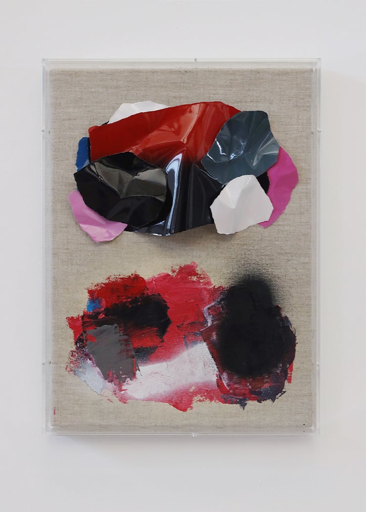 Kazuhito Tanaka Picture(s) #61, 2023 Acrylic and analog chromogenic print on canvas 34 x 25 x 6,8 cm 13 3/8 x 9 7/8 x 2 3/8 in