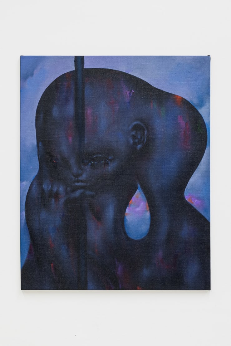 Théo Viardin Portrait of a shepherd (II), 2022 Acrylic and pigment on canvas 100 x 80 cm 39 3/8 x 31 1/2 in