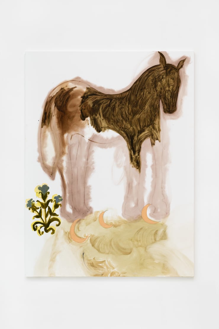 Faye Wei Wei Among the Silver-Hoofed Beasts / Strange Noises Made his Flute, 2022 Oil on Canvas 183 x 137 cm 72 1/8 x 54 in