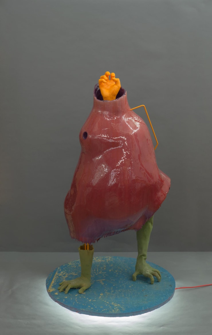 Malte Bruns What goes around comes around, 2018 Epoxy resin, platinum silicone, polyester, steel, polytehyle 121 x 64 x 49 cm 47 5/8 x 25 1/4 x 19 1/4 in