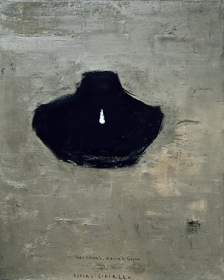 Piero Pizzi Cannella, Nero d'avorio, Bianco di Spagna, gioia o gioiello, 2000